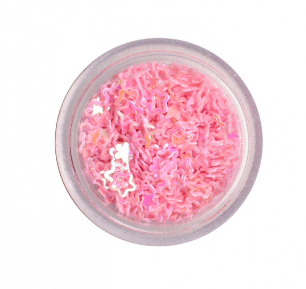 Pink Nail Art Stars